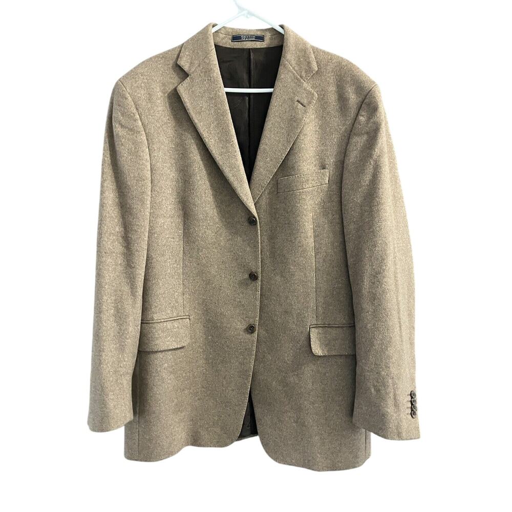 Arnold Brant Blazer Colombo Mink Cashmere Blend Mens Size 42L-T Brown